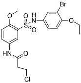 N-(3-[[(3-BROMO-4-ETHOXYPHENYL)AMINO]SULFONYL]-4-METHOXYPHENYL)-3-CHLOROPROPANAMIDE Struktur