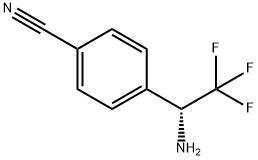 4-((1R)-1-AMINO-2,2,2-TRIFLUOROETHYL)BENZENECARBONITRILE Struktur