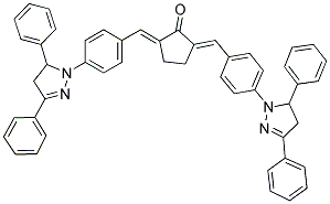 2,5-BIS((E)-[4-(3,5-DIPHENYL-4,5-DIHYDRO-1H-PYRAZOL-1-YL)PHENYL]METHYLIDENE)CYCLOPENTANONE Struktur