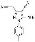 5-AMINO-3-CYANOMETHYL-1-P-TOLYL-1H-PYRAZOLE-4-CARBONITRILE Struktur