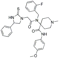 4-(N-(2-FLUOROBENZYL)-2-(4-PHENYL-2-THIOXOIMIDAZOLIDIN-1-YL)ACETAMIDO)-N-(4-METHOXYPHENYL)-1-METHYLPIPERIDINE-4-CARBOXAMIDE Struktur