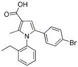 5-(4-BROMO-PHENYL)-1-(2-ETHYL-PHENYL)-2-METHYL-1H-PYRROLE-3-CARBOXYLIC ACID Struktur