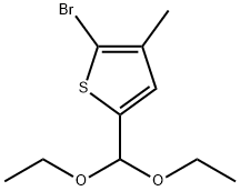 2-BROMO-5-(DIETHOXYMETHYL)-3-METHYLTHIOPHENE Struktur