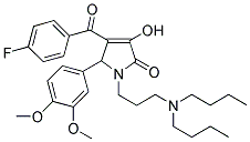 1-(3-(DIBUTYLAMINO)PROPYL)-5-(3,4-DIMETHOXYPHENYL)-4-(4-FLUOROBENZOYL)-3-HYDROXY-1H-PYRROL-2(5H)-ONE Struktur