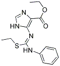 ETHYL 5-{[(1Z)-ANILINO(ETHYLTHIO)METHYLENE]AMINO}-1H-IMIDAZOLE-4-CARBOXYLATE Struktur