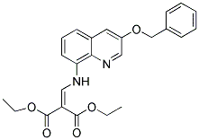 2-[(3-BENZYLOXY-QUINOLIN-8-YLAMINO)-METHYLENE]-MALONIC ACIDDIETHYL ESTER Struktur