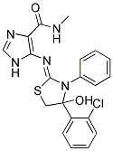 5-{[(2Z)-4-(2-CHLOROPHENYL)-4-HYDROXY-3-PHENYL-1,3-THIAZOLIDIN-2-YLIDENE]AMINO}-N-METHYL-1H-IMIDAZOLE-4-CARBOXAMIDE Struktur