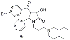 4-(4-BROMOBENZOYL)-5-(3-BROMOPHENYL)-1-(3-(DIBUTYLAMINO)PROPYL)-3-HYDROXY-1H-PYRROL-2(5H)-ONE Struktur