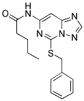 N-[5-(BENZYLTHIO)[1,2,4]TRIAZOLO[1,5-C]PYRIMIDIN-7-YL]PENTANAMIDE Struktur