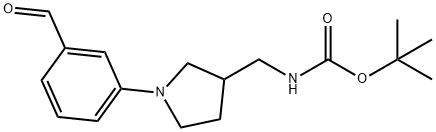 [1-(3-FORMYL-PHENYL)-PYRROLIDIN-3-YLMETHYL]-CARBAMIC ACID TERT-BUTYL ESTER Struktur