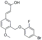 (2E)-3-(3-[(4-BROMO-2-FLUOROPHENOXY)METHYL]-4-METHOXYPHENYL)-2-PROPENOIC ACID Struktur