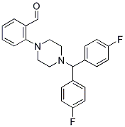 2-(4-[BIS(4-FLUOROPHENYL)METHYL]PIPERAZIN-1-YL)BENZALDEHYDE Struktur