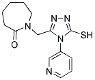 1-[(5-MERCAPTO-4-PYRIDIN-3-YL-4H-1,2,4-TRIAZOL-3-YL)METHYL]AZEPAN-2-ONE Struktur