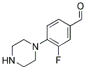 3-FLUORO-4-(1-PIPERAZINO)-BENZALDEHYDE Struktur