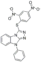 3-(2,4-DINITRO-PHENYLSULFANYL)-9-PHENYL-9H-BENZO[4,5]IMIDAZO[2,1-C][1,2,4]TRIAZOLE Struktur