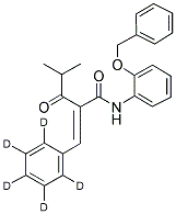 N-2-BENZYLOXYPHENYL A-BENZILIDENE-D5 ISOBUTYRYLACETAMIDE Struktur