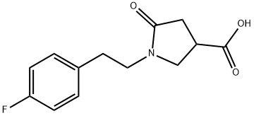 1-[2-(4-FLUORO-PHENYL)-ETHYL]-5-OXO-PYRROLIDINE-3-CARBOXYLIC ACID Struktur