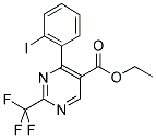 ETHYL-2-TRIFLUOROMETHYL-4-(2-IODOPHENYL)-5-PYRIMIDINE CARBOXYLATE Struktur