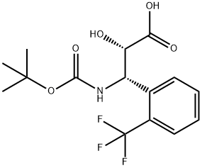 N-BOC-(2S,3S)-3-AMINO-2-HYDROXY-3-(2-TRIFLUOROMETHYL-PHENYL)-PROPIONIC ACID Struktur