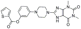 3-(4-(1,3-DIMETHYL-2,6-DIOXO-2,3,6,7-TETRAHYDRO-1H-PURIN-8-YL)PIPERAZIN-1-YL)PHENYL THIOPHENE-2-CARBOXYLATE Struktur