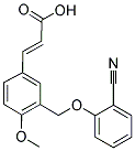 (2E)-3-(3-[(2-CYANOPHENOXY)METHYL]-4-METHOXYPHENYL)-2-PROPENOIC ACID Struktur