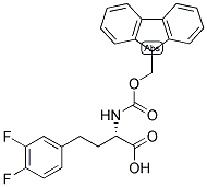 (S)-4-(3,4-DIFLUORO-PHENYL)-2-(9H-FLUOREN-9-YLMETHOXYCARBONYLAMINO)-BUTYRIC ACID Struktur