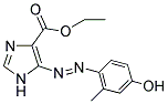 ETHYL 5-[(E)-(4-HYDROXY-2-METHYLPHENYL)DIAZENYL]-1H-IMIDAZOLE-4-CARBOXYLATE Struktur