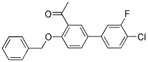 1-[4-(BENZYLOXY)-4'-CHLORO-3'-FLUORO[1,1'-BIPHENYL]-3-YL] ETHANONE Struktur