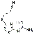 3-[2-[(DIAMINOMETHYLENE)AMINO-4-THIAZOLYL]THIO]PROPIONITRILE Struktur