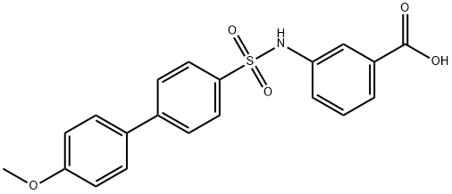 3-[4-(4-METHOXYPHENYL)PHENYLSULFONAMIDO]BENZOIC ACID Struktur