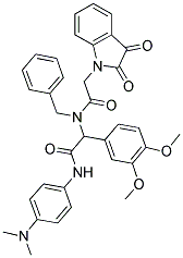 N-BENZYL-N-(1-(3,4-DIMETHOXYPHENYL)-2-(4-(DIMETHYLAMINO)PHENYLAMINO)-2-OXOETHYL)-2-(2,3-DIOXOINDOLIN-1-YL)ACETAMIDE Struktur