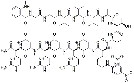 NMA-GGVVIATVK(DNP)-DRDRDR-NH2 Struktur