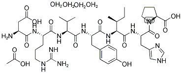 ANGIOTENSIN (HUMAN, 1-7) (CANINE, RAT) ACOH 4H2O Struktur