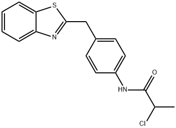 N-[4-(1,3-BENZOTHIAZOL-2-YLMETHYL)PHENYL]-2-CHLOROPROPANAMIDE Struktur