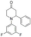 1-N-(3',5'-DIFLUOROPHENYL)-2-PHENYL-PIPERIDIN-4-ONE Struktur