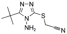 [(4-AMINO-5-TERT-BUTYL-4H-1,2,4-TRIAZOL-3-YL)SULFANYL]ACETONITRILE Struktur