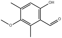 6-HYDROXY-3-METHOXY-2,4-DIMETHYL-BENZALDEHYDE Struktur