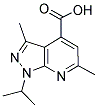 1-ISOPROPYL-3,6-DIMETHYL-1H-PYRAZOLO[3,4-B]PYRIDINE-4-CARBOXYLIC ACID Struktur