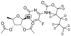 2',3'-DI-O-ACETYL-5'-DEOXY-5-FLUORO-N4-(PENTOXY-D11-CARBONXYL)CYTIDINE Struktur