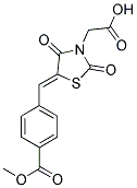 4-(3-CARBOXYMETHYL-2,4-DIOXO-THIAZOLIDIN-5-YLIDENEMETHYL)-BENZOIC ACID METHYL ESTER Struktur