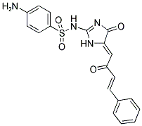 4-AMINO-N-{(5Z)-4-OXO-5-[(3E)-2-OXO-4-PHENYLBUT-3-ENYLIDENE]-4,5-DIHYDRO-1H-IMIDAZOL-2-YL}BENZENESULFONAMIDE Struktur