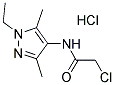 2-CHLORO-N-(1-ETHYL-3,5-DIMETHYL-1H-PYRAZOL-4-YL)-ACETAMIDE HYDROCHLORIDE Struktur