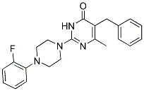 5-BENZYL-2-[4-(2-FLUOROPHENYL)-1-PIPERAZINYL]-6-METHYL-4(3H)-PYRIMIDINONE Struktur