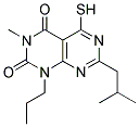 7-ISOBUTYL-5-MERCAPTO-3-METHYL-1-PROPYLPYRIMIDO[4,5-D]PYRIMIDINE-2,4(1H,3H)-DIONE Struktur