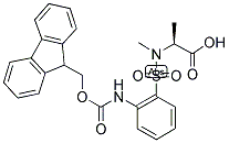 (S)-2-[[2-(9H-FLUOREN-9-YLMETHOXYCARBONYLAMINO)-BENZENESULFONYL]-METHYL-AMINO]-PROPIONIC ACID Struktur