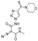 2-DIAZO-N-METHYL-N'-[4-(MORPHOLIN-4-YLCARBONOTHIOYL)-1H-1,2,3-TRIAZOL-1-YL]MALONAMIDE Struktur