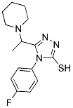 4-(4-FLUOROPHENYL)-5-(1-PIPERIDIN-1-YLETHYL)-4H-1,2,4-TRIAZOLE-3-THIOL Struktur