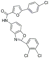 5-(4-CHLOROPHENYL)-N-[2-(2,3-DICHLOROPHENYL)-1,3-BENZOXAZOL-5-YL]-2-FURAMIDE Struktur