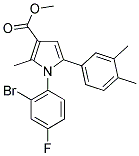 METHYL 1-(2-BROMO-4-FLUOROPHENYL)-5-(3,4-DIMETHYLPHENYL)-2-METHYL-1H-PYRROLE-3-CARBOXYLATE Struktur