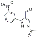 1-ACETYL-3-(3-NITRO-PHENYL)-1H-PYRAZOLE-4-CARBALDEHYDE Struktur